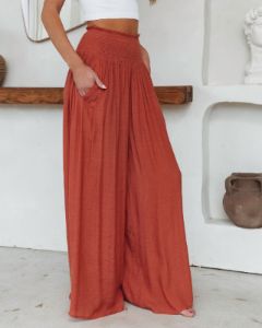 Lounge Life Smocked Pocketed Pants sold by Vici