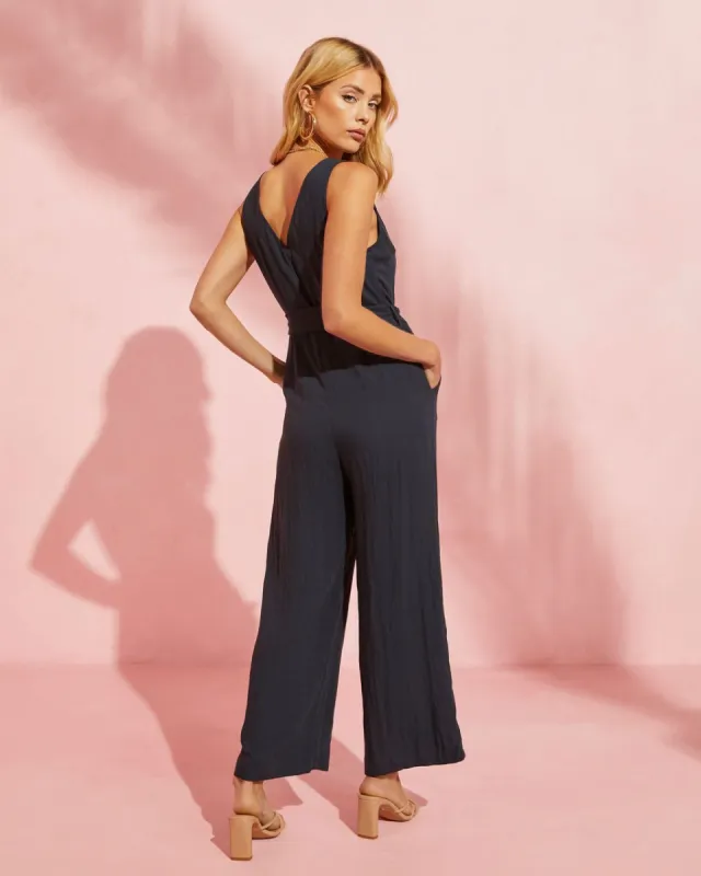 Corden Sleeveless Tie Waist Jumpsuit sold by Vici