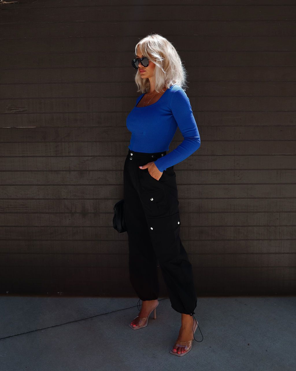 Kaylani Ribbed Sweater Top - Royal Blue sold by Vici product image thumbnail 4