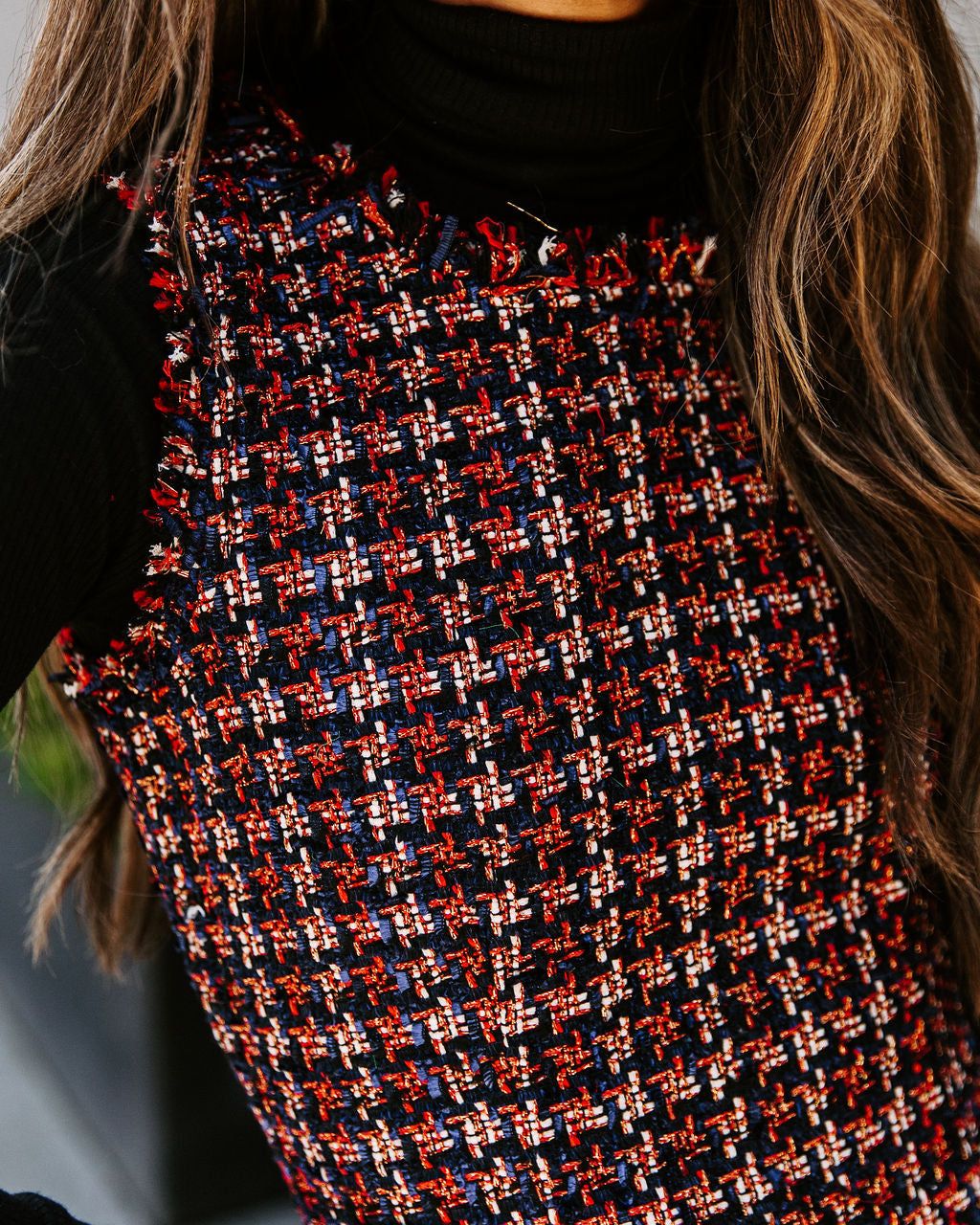 Words Of Wisdom Tweed Mini Dress - FINAL SALE sold by Vici product image thumbnail 4