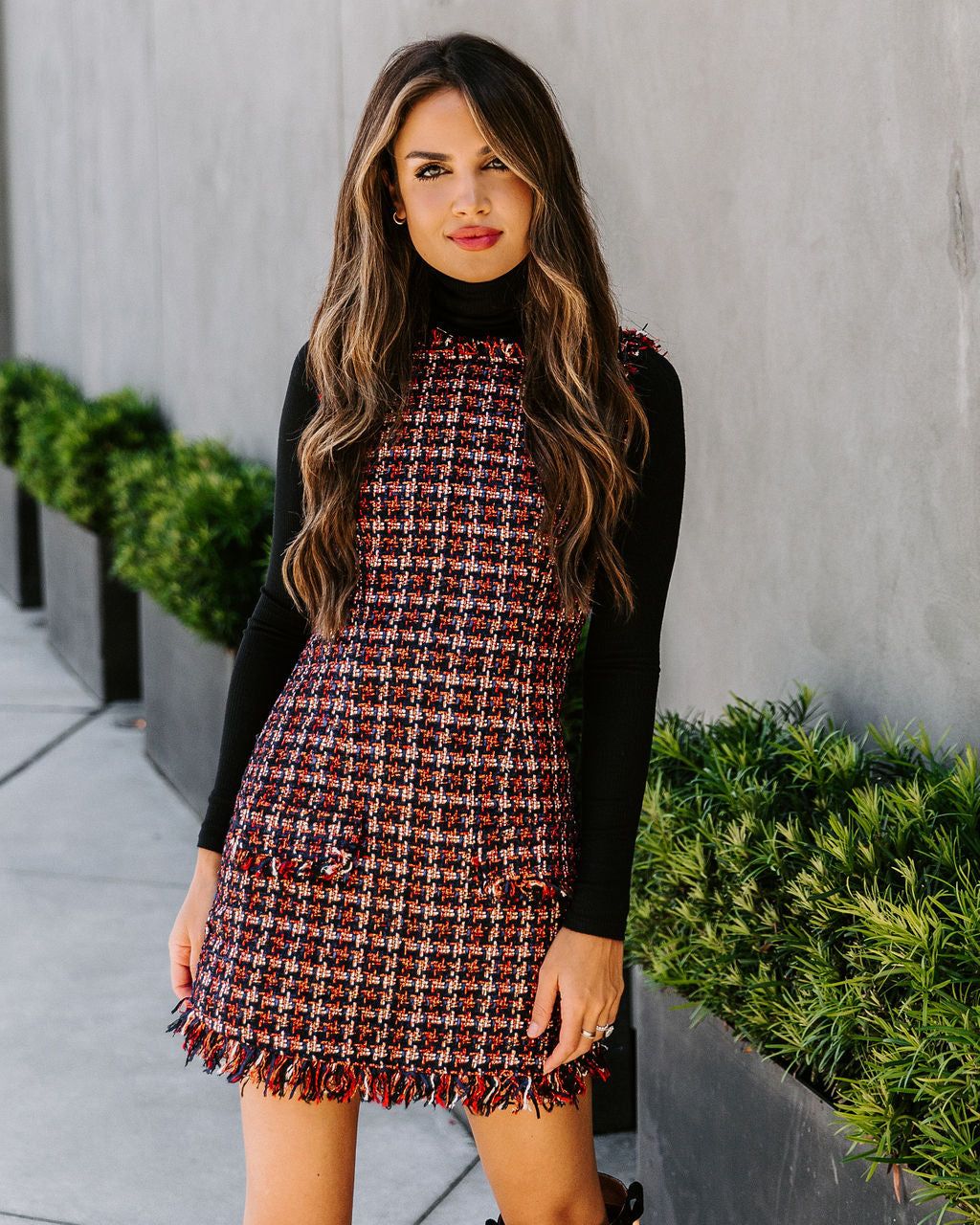 Words Of Wisdom Tweed Mini Dress - FINAL SALE sold by Vici product image thumbnail 6