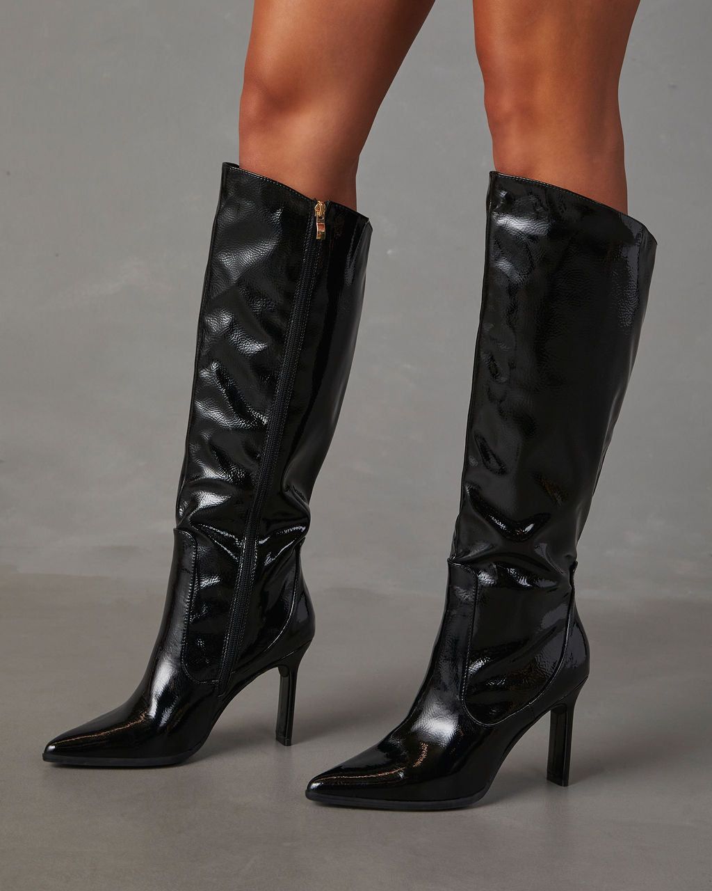 Billini Lucille Crinkle Patent Leather Boots sold by Vici product image thumbnail 5