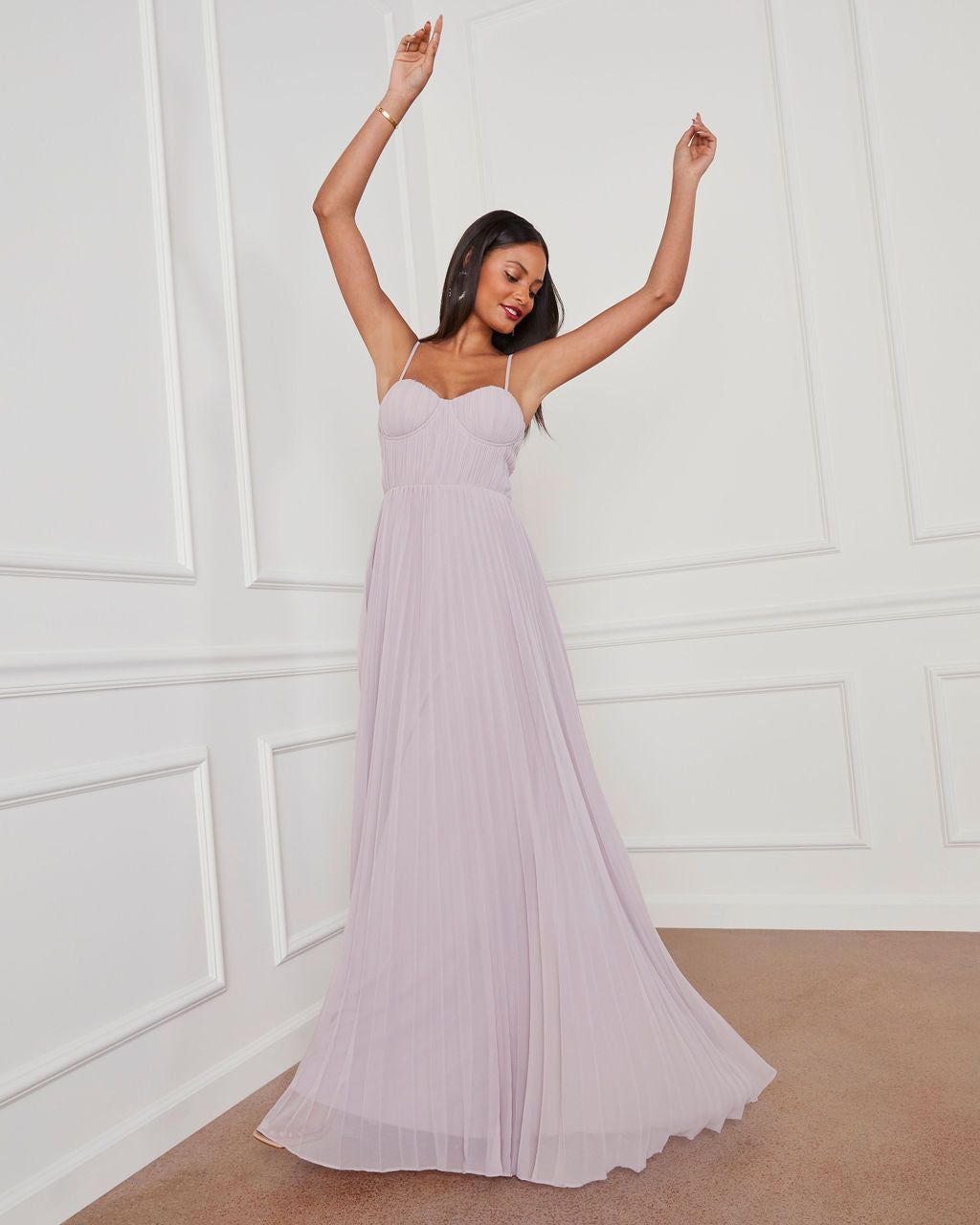 Guest Of Honor Pleated Maxi Dress - Grey - FINAL SALE sold by Vici product image thumbnail 6