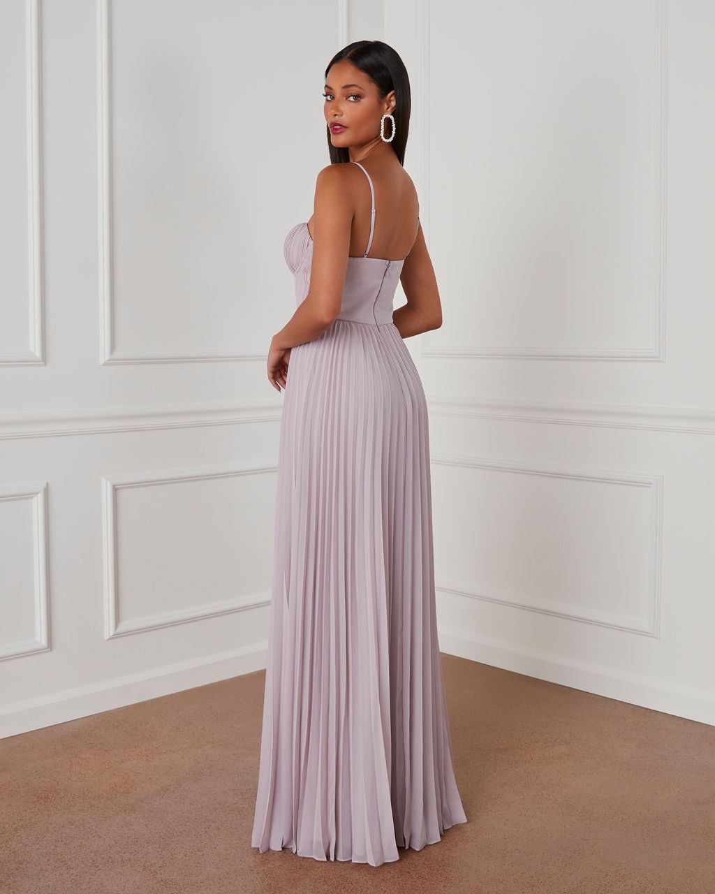 Guest Of Honor Pleated Maxi Dress - Grey - FINAL SALE sold by Vici product image thumbnail 2