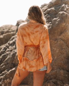 Fan The Flames Tie Dye Kimono Wrap Top - FINAL SALE sold by Vici