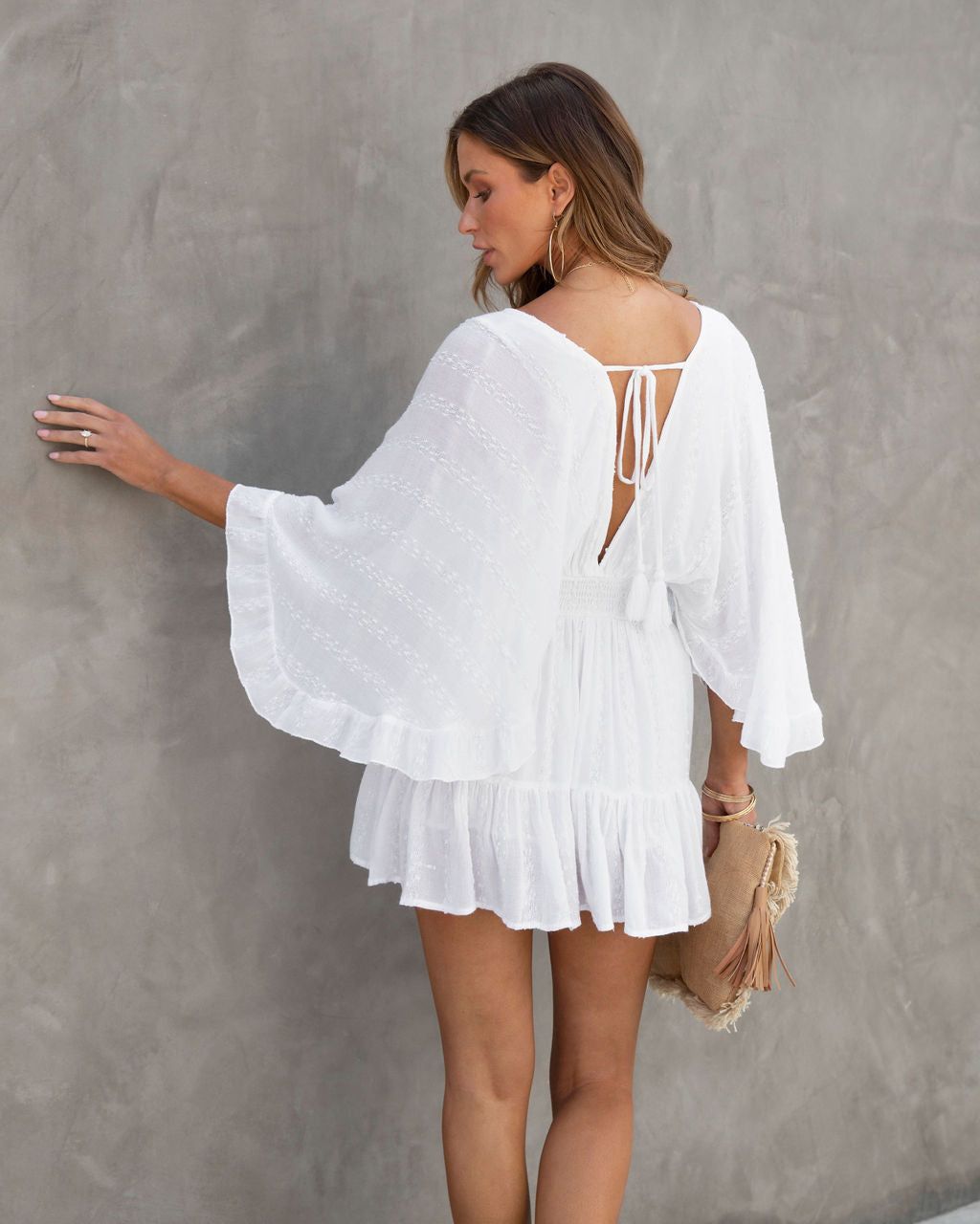 Where The Wind Blows Wide Sleeve Mini Dress sold by Vici product image thumbnail 2
