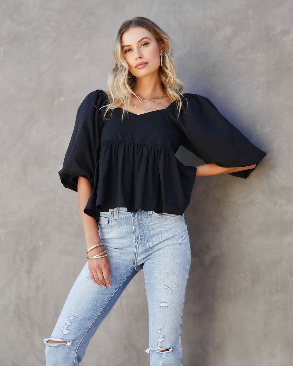 Forever Babe Cotton Babydoll Top sold by Vici product image thumbnail 3