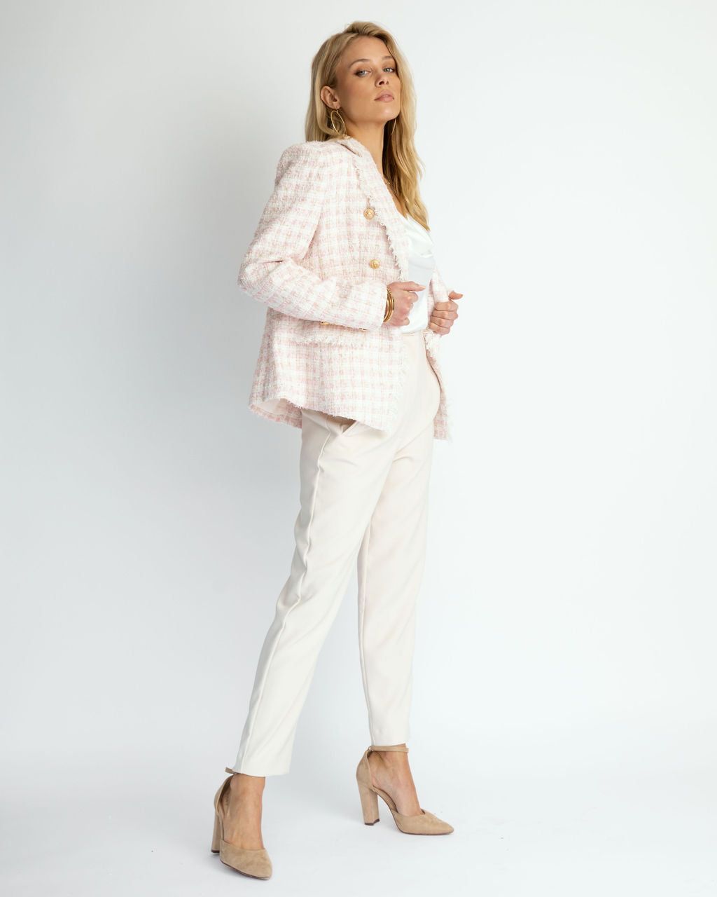 Jackie O Tweed Pocketed Blazer sold by Vici product image thumbnail 5
