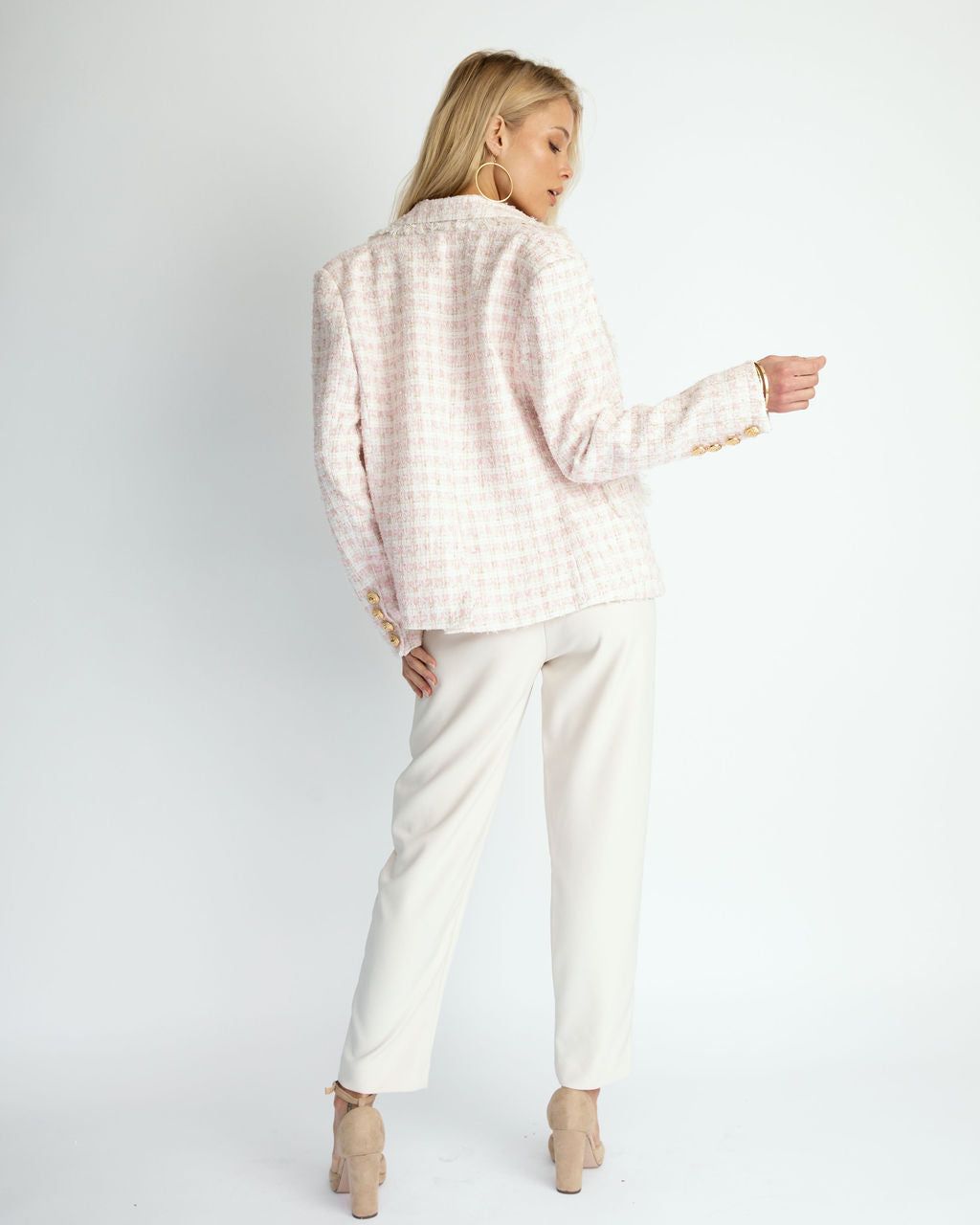 Jackie O Tweed Pocketed Blazer sold by Vici product image thumbnail 4