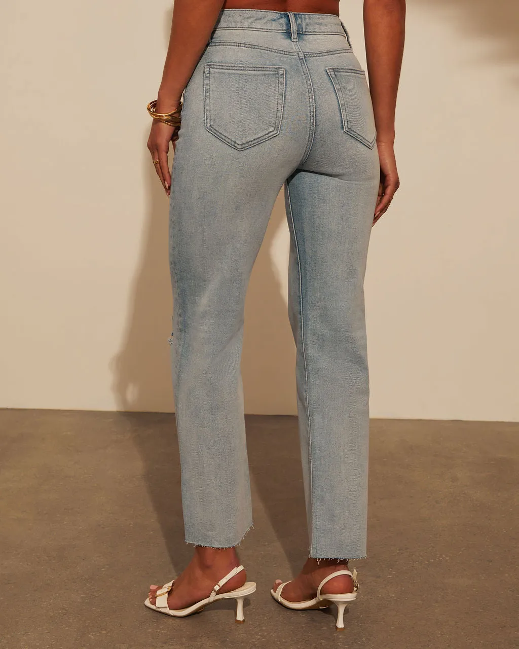 Frances Distressed Straight Leg Jeans sold by Vici product image thumbnail 5