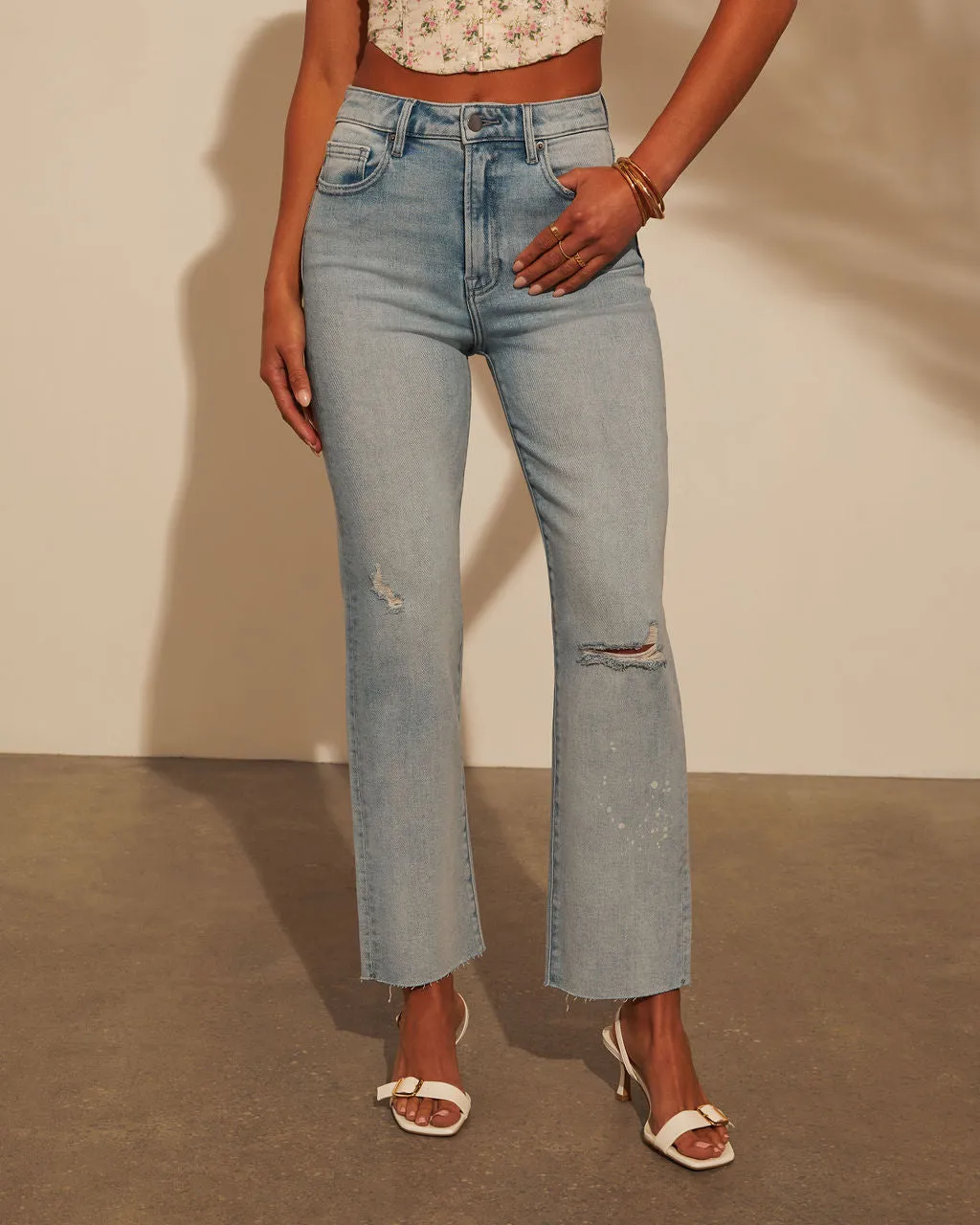 Frances Distressed Straight Leg Jeans sold by Vici product image thumbnail 3
