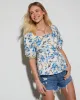 Colleen Floral Short Sleeve Top sold by Vici