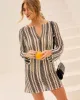 Layana Crochet Striped Coverup Dress sold by Vici