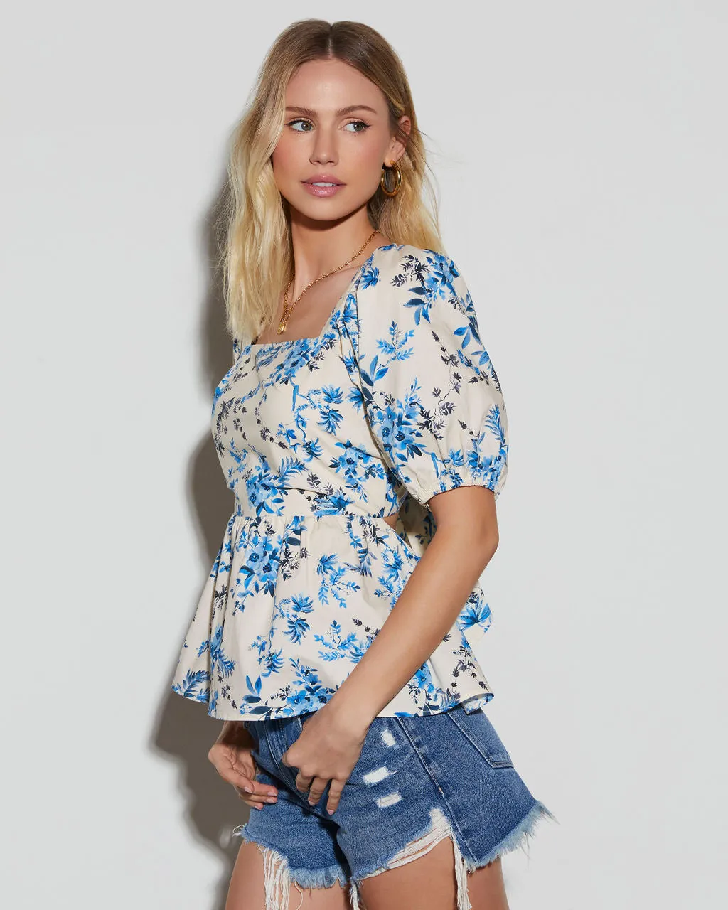 Colleen Floral Short Sleeve Top sold by Vici product image thumbnail 5