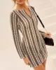 Layana Crochet Striped Coverup Dress sold by Vici