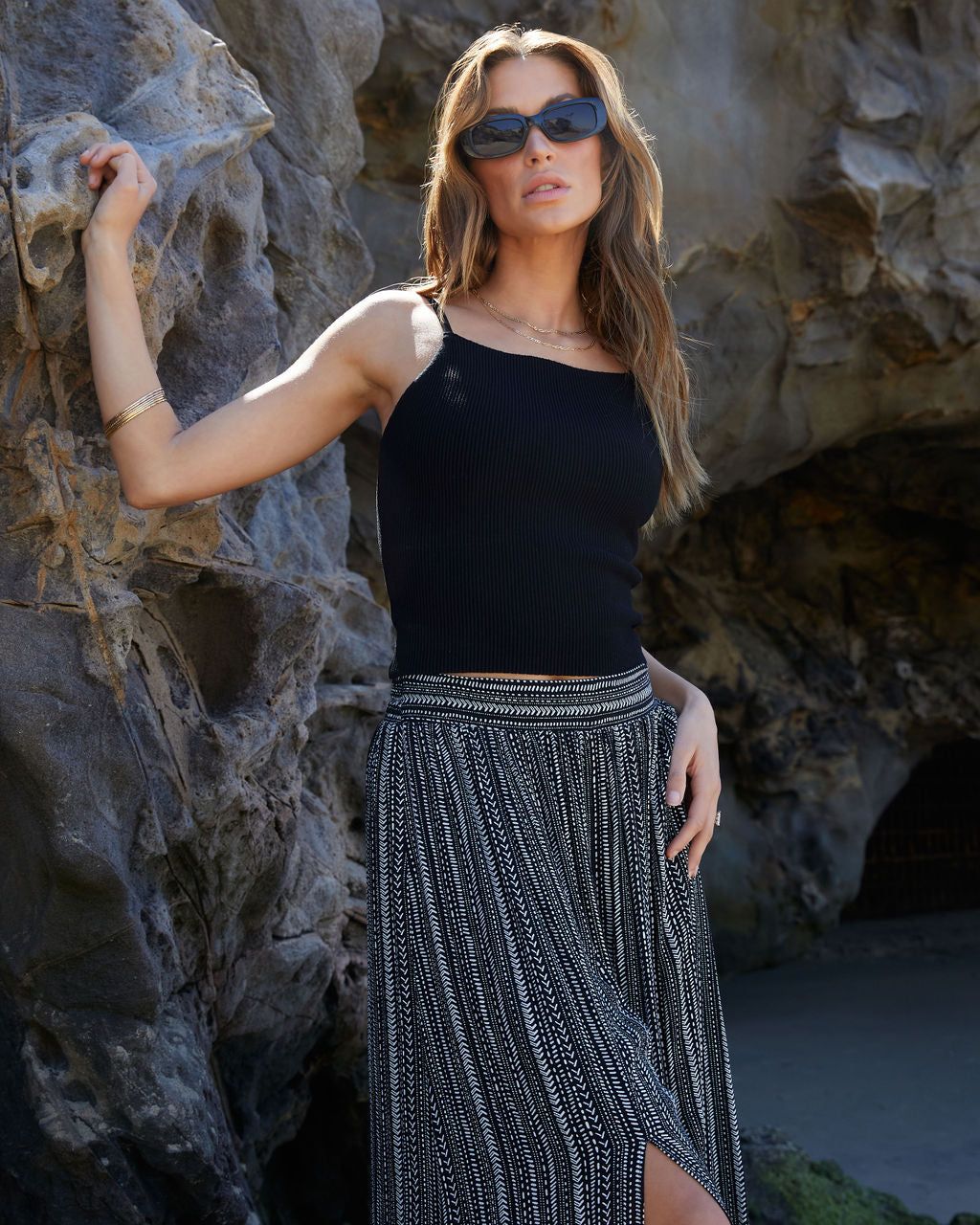 Sophisticated Lady Ribbed Knit Tank - Black - FINAL SALE sold by Vici product image thumbnail 3