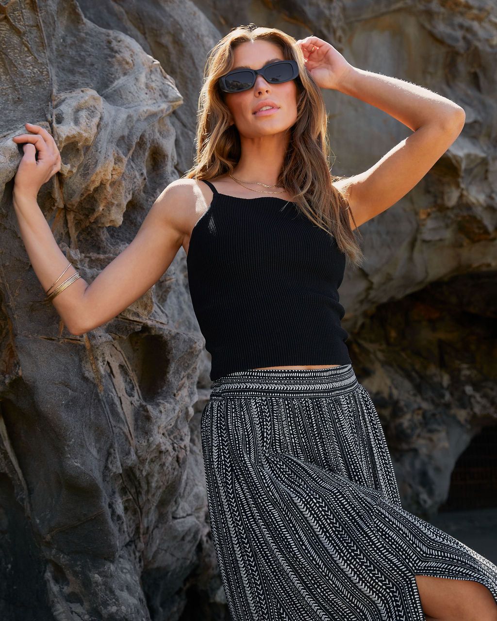 Sophisticated Lady Ribbed Knit Tank - Black - FINAL SALE sold by Vici product image thumbnail 6
