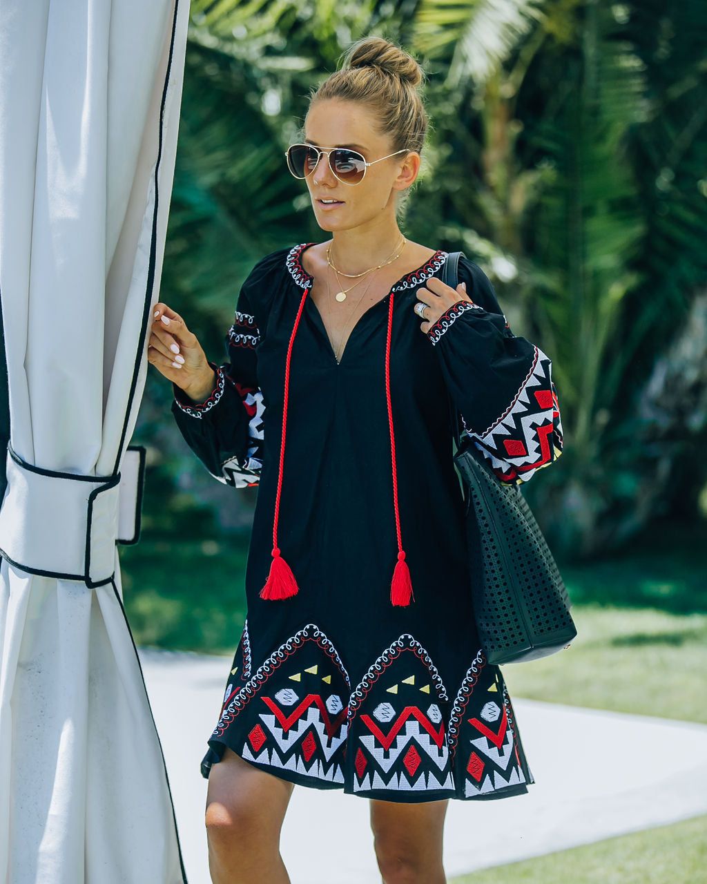 Clear The Air Cotton + Linen Embroidered Dress - FINAL SALE sold by Vici product image thumbnail 8