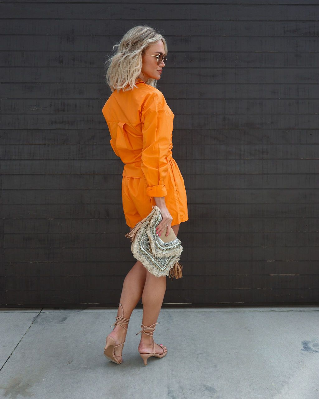 Infinity Cotton Button Down Top - Orange - FINAL SALE sold by Vici product image thumbnail 5