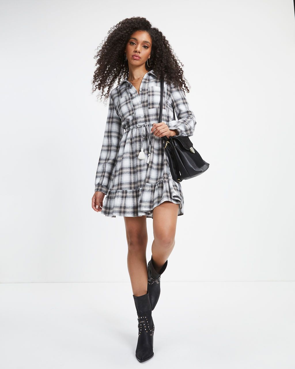 London Town Plaid Mini Dress sold by Vici