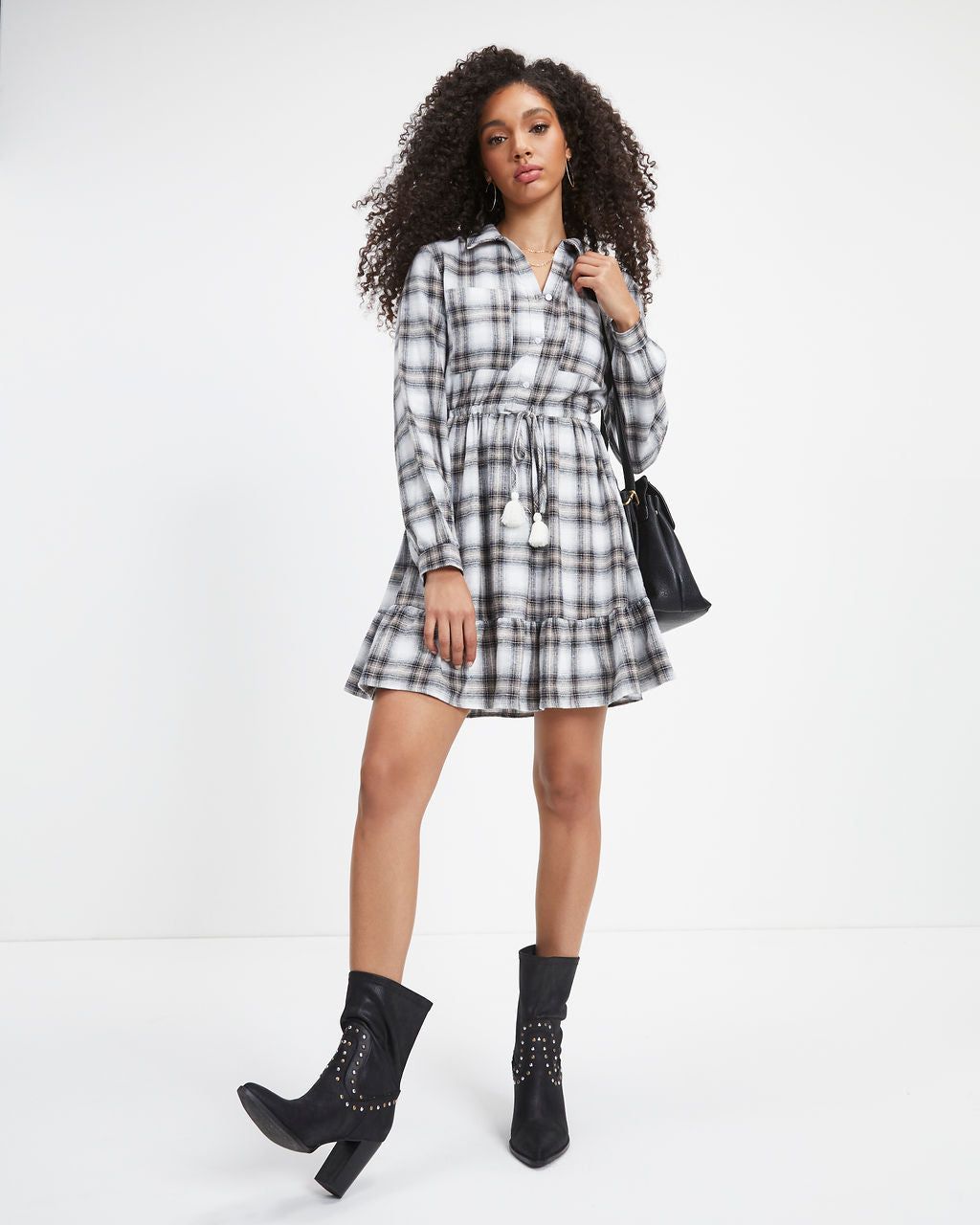 London Town Plaid Mini Dress sold by Vici product image thumbnail 3