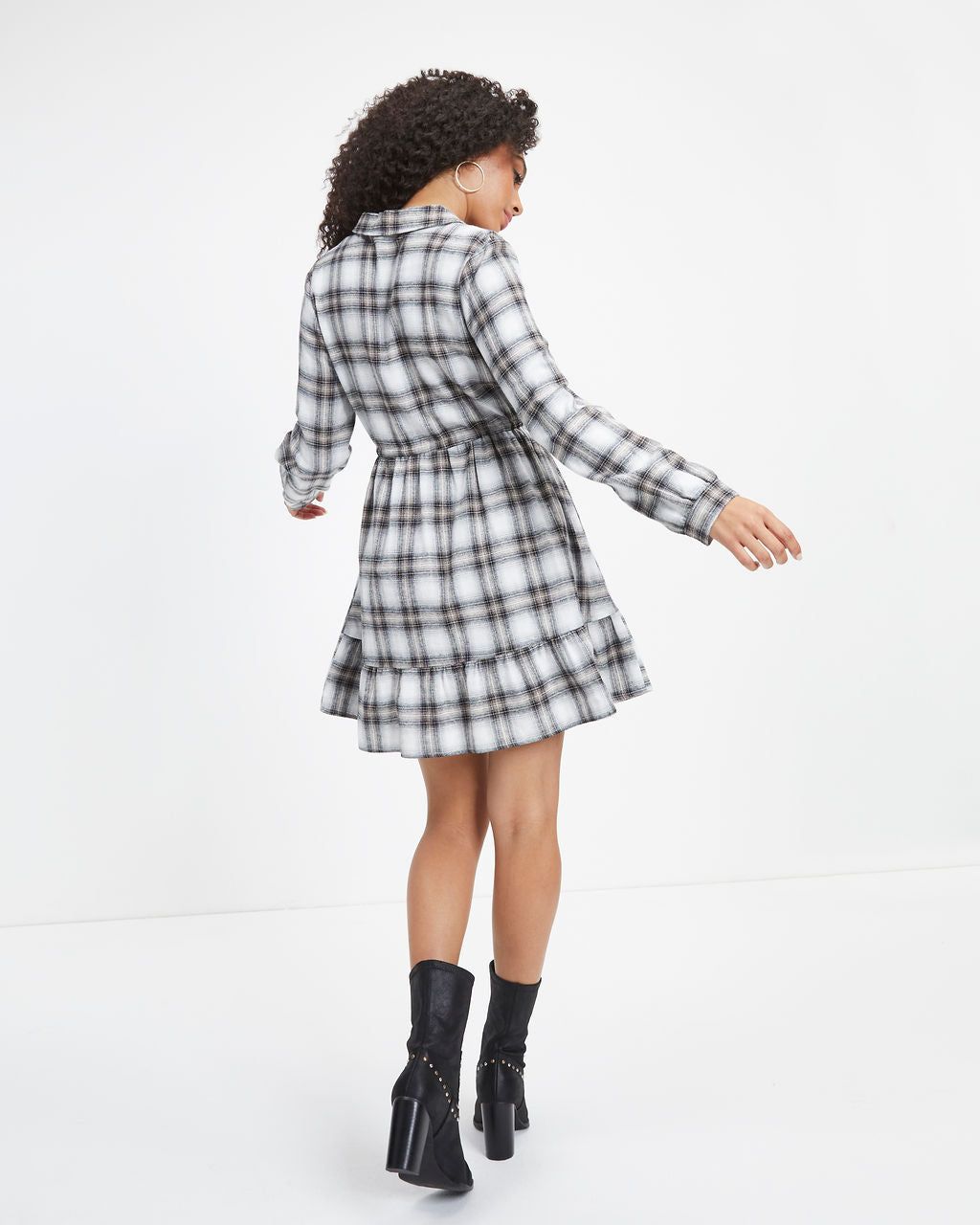 London Town Plaid Mini Dress sold by Vici product image thumbnail 4