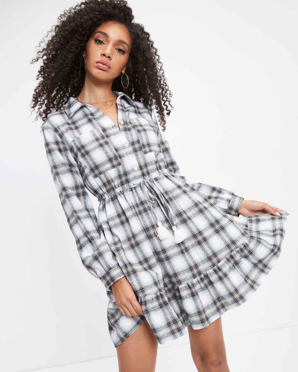 London Town Plaid Mini Dress sold by Vici product image thumbnail 5