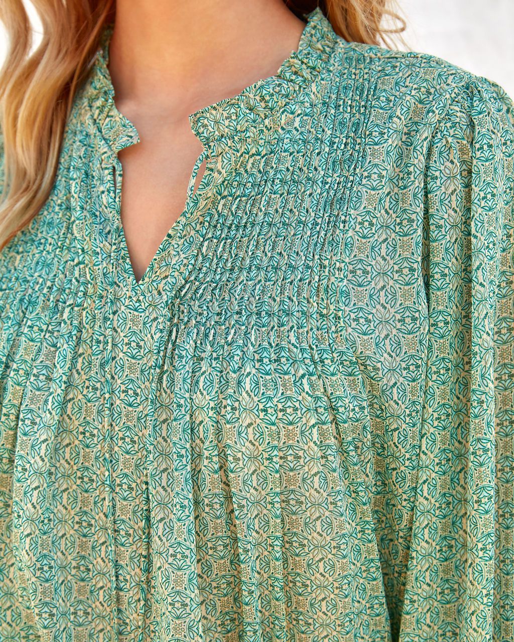 Juliana Printed Ruffle Trim Top sold by Vici product image thumbnail 3