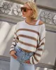 Beachside Striped Cotton Blend Sweater sold by Vici