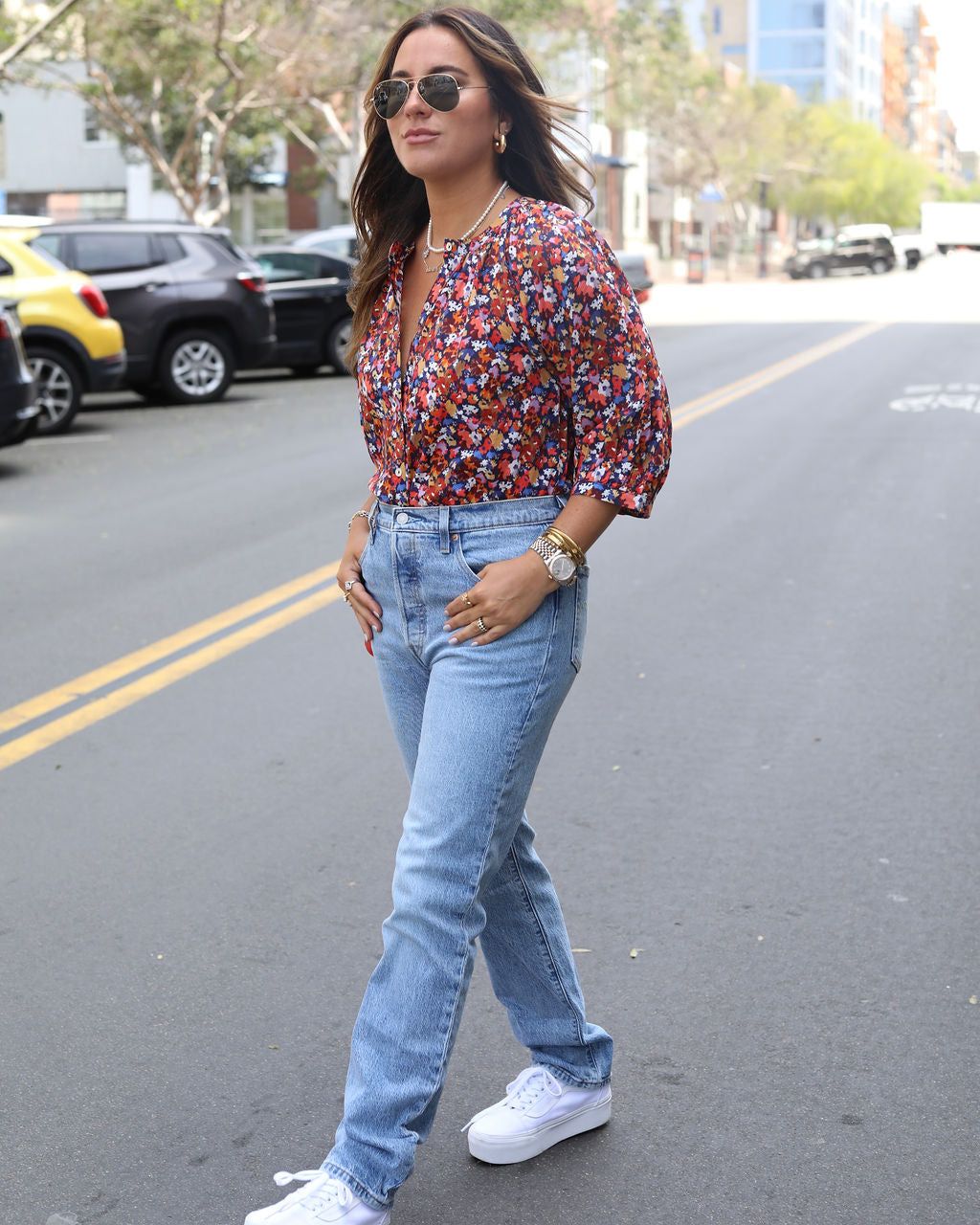 Fall For Spring Floral Button Down Top - FINAL SALE sold by Vici product image thumbnail 6