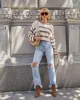 Beachside Striped Cotton Blend Sweater sold by Vici