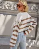 Beachside Striped Cotton Blend Sweater sold by Vici