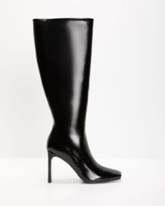 Billini Hendrick Patent Faux Leather Boots - Black sold by Vici