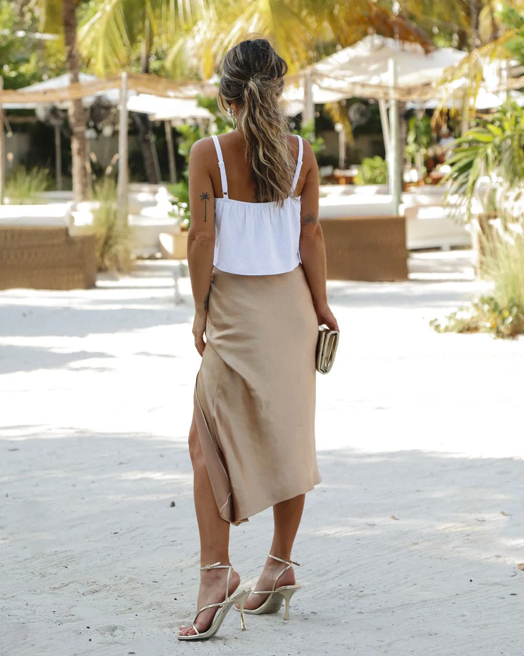 Always Opulent Satin Midi Skirt sold by Vici product image thumbnail 3