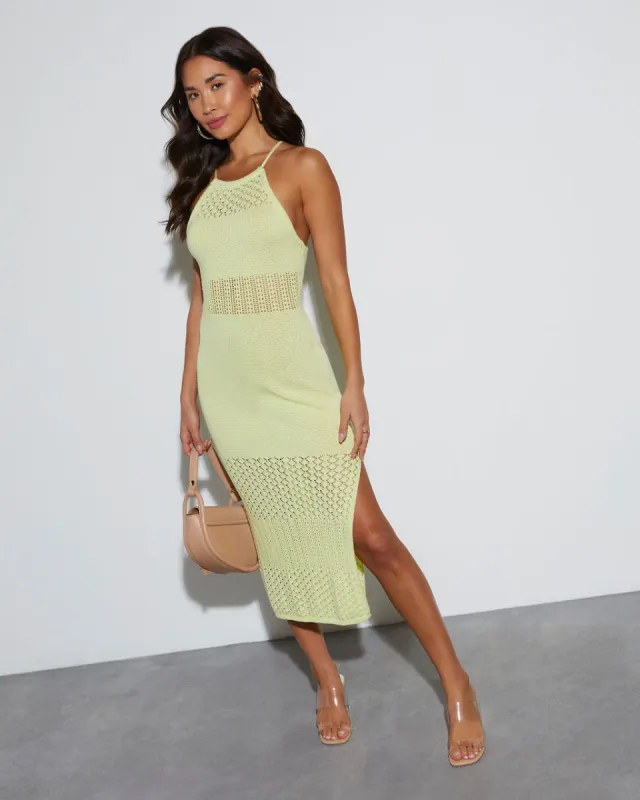 Delmar Knit Open Back Maxi Dress sold by Vici