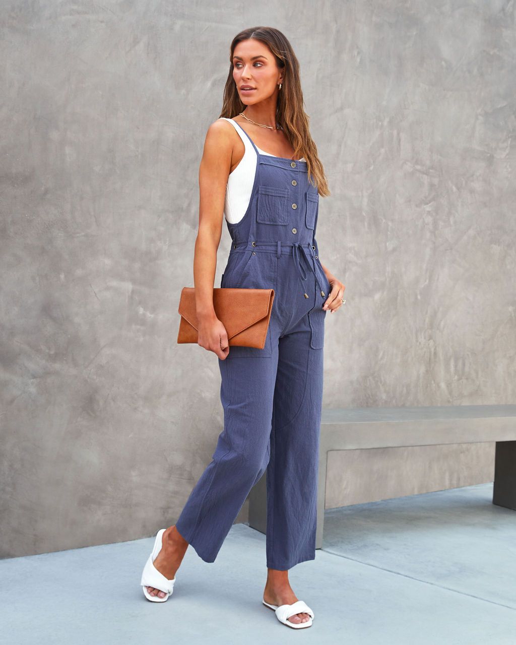 Fresno Pocketed Jumpsuit - Navy - SALE sold by Vici product image thumbnail 6