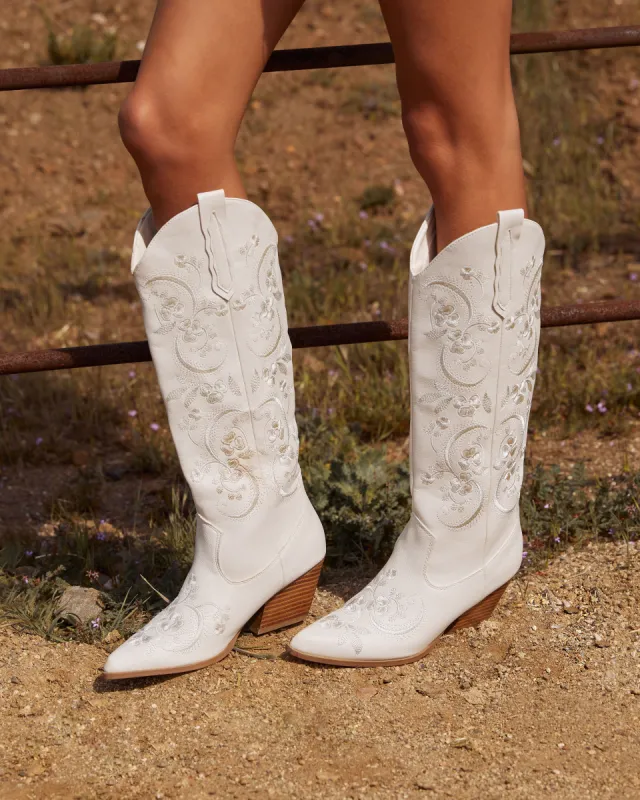 Zakai Floral Embroidered Western Boots sold by Vici