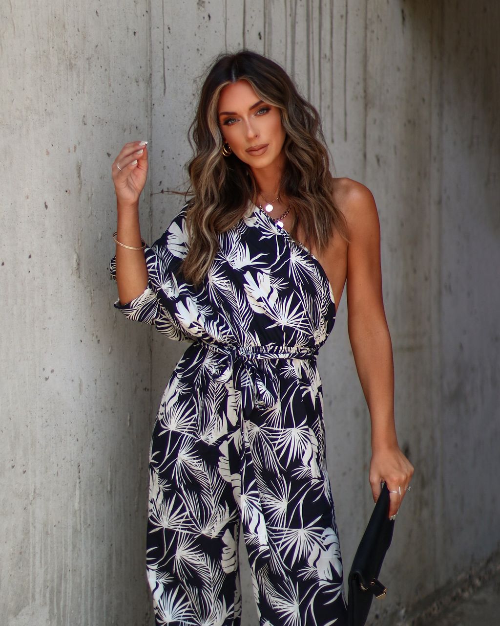 All That Jazz One Shoulder Jumpsuit - Black/Multi - FINAL SALE sold by Vici product image thumbnail 5