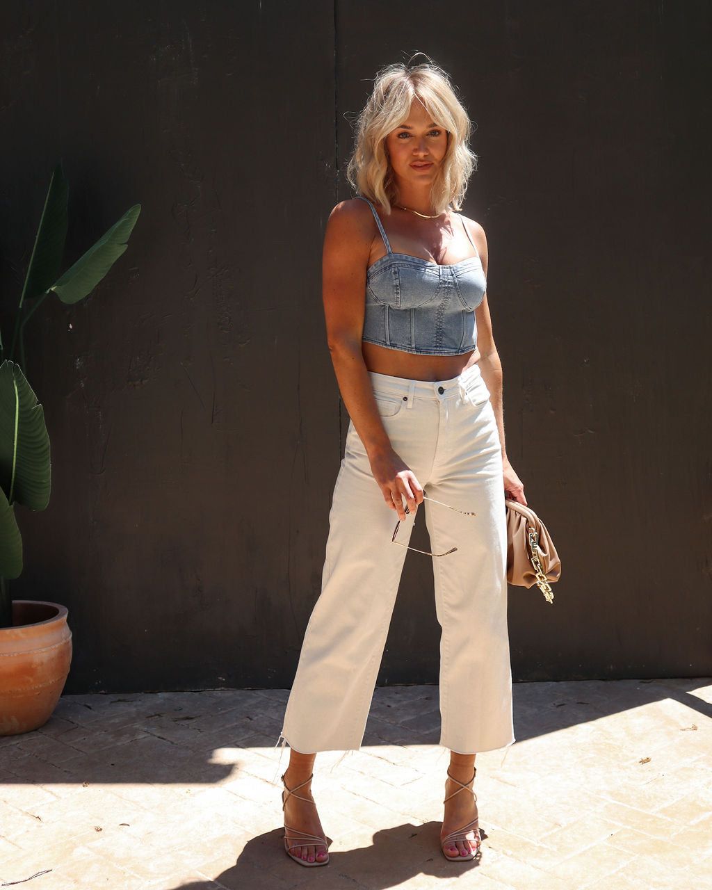 Duffy Denim Corset Crop Top - FINAL SALE sold by Vici product image thumbnail 5