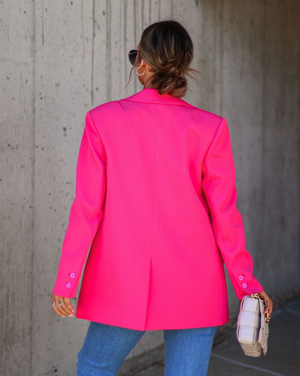 Expectations Pocketed Blazer - Hot Pink - FINAL SALE sold by Vici product image thumbnail 4