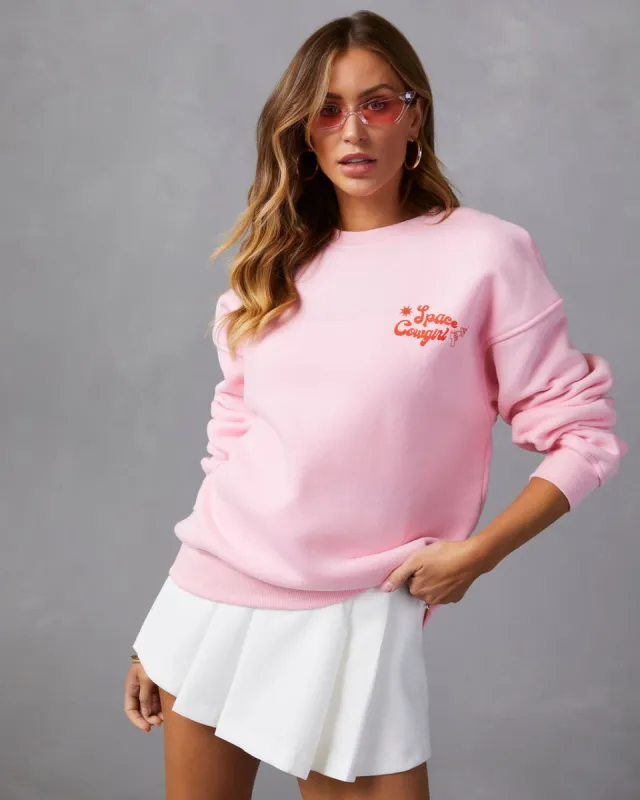 Space Cowgirl Crew Neck Pullover sold by Vici