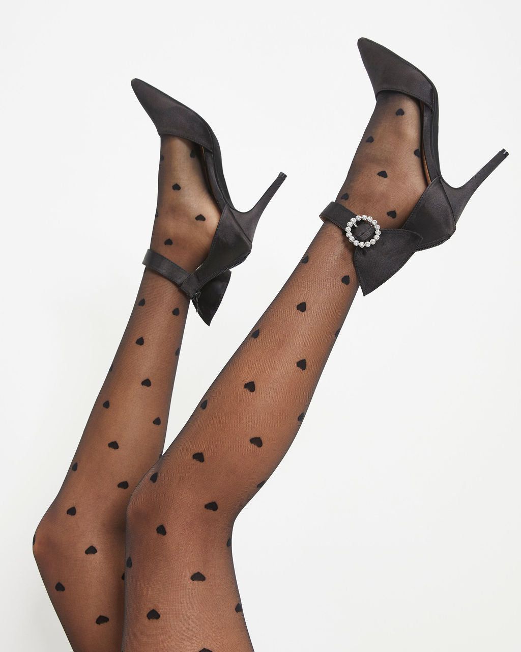 Black Heart Tights - FINAL SALE sold by Vici product image thumbnail 4