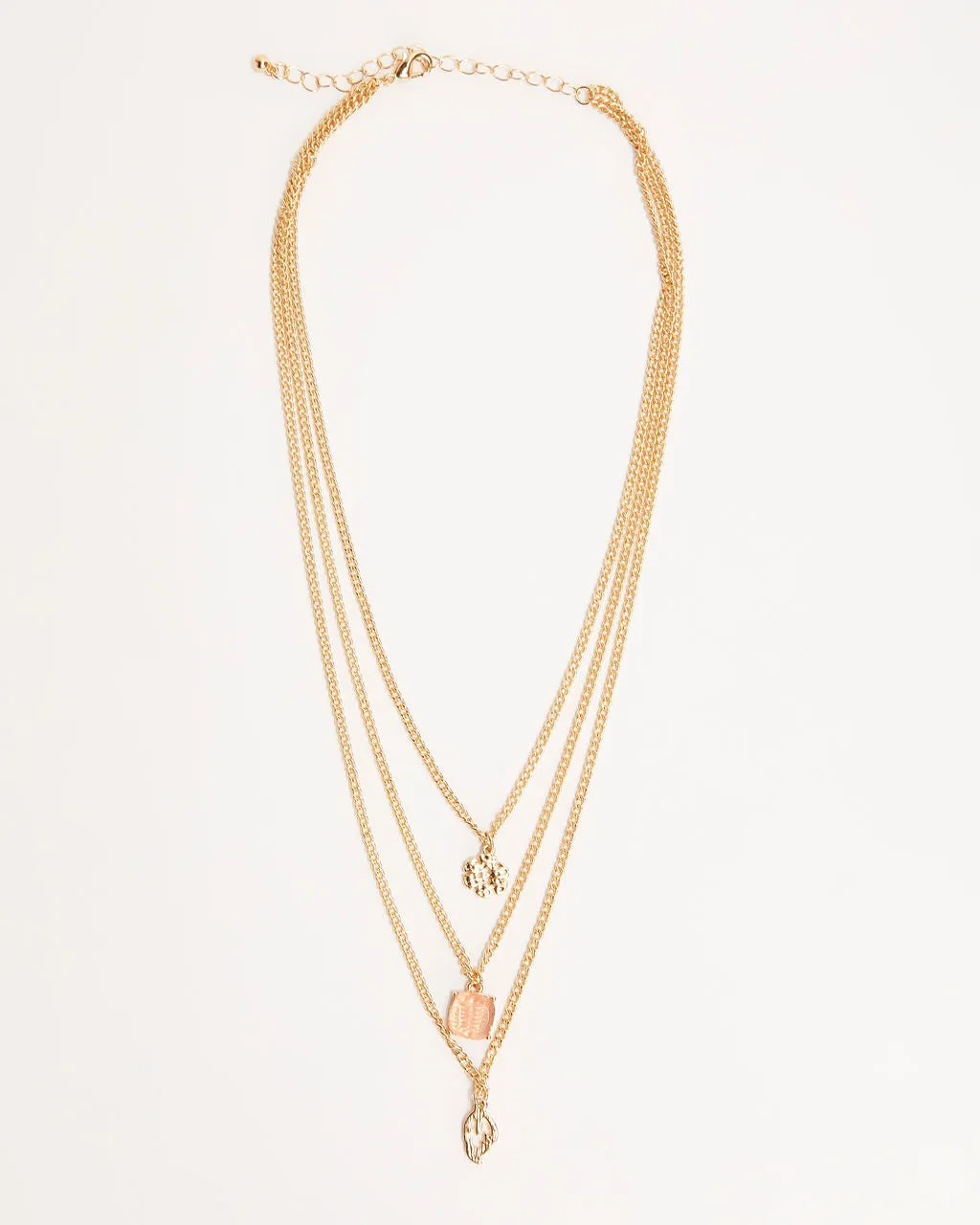 Blushing Peach Layered Charm Necklace sold by Vici product image thumbnail 2