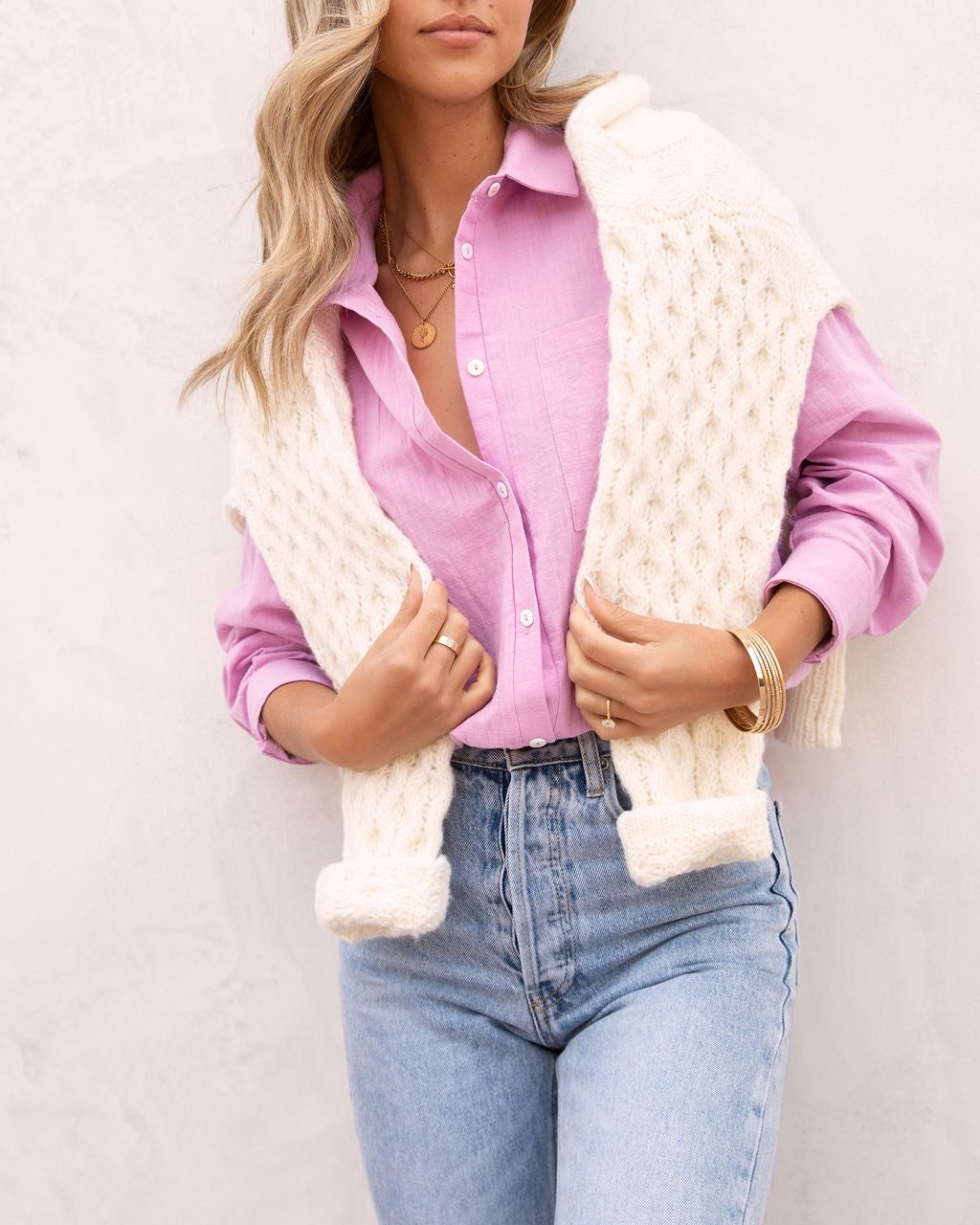 Breeze Along Cotton Button Down Top sold by Vici product image thumbnail 2