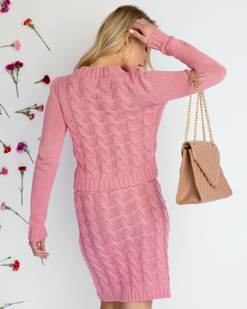 Cuddle With Me Cable Knit Sweater sold by Vici product image thumbnail 4