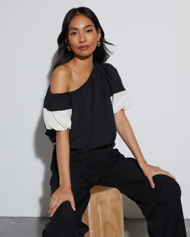 Mariella Colorblock Short Sleeve Top sold by Vici