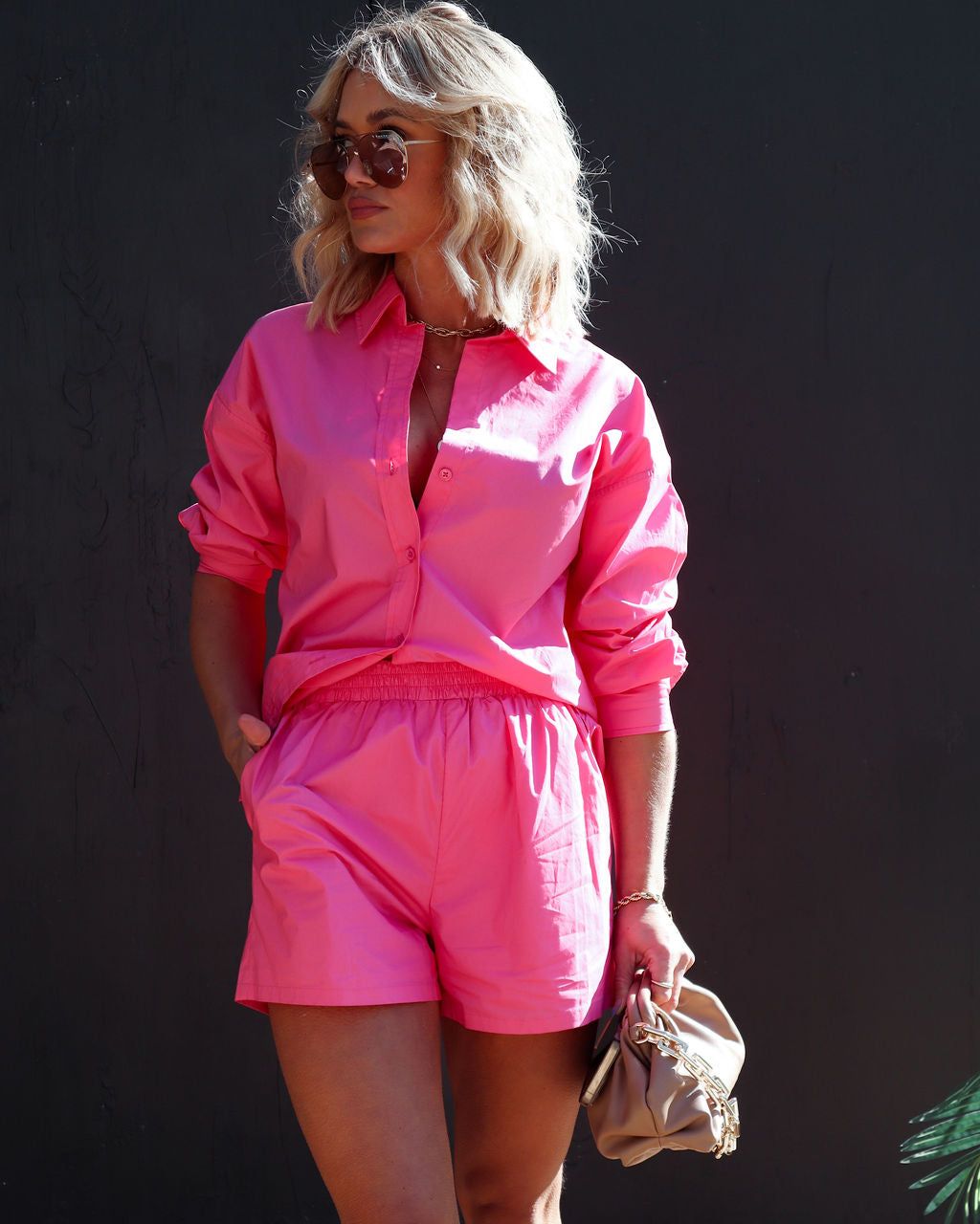 Infinity Cotton Pocketed Shorts - Hot Pink - FINAL SALE sold by Vici product image thumbnail 6