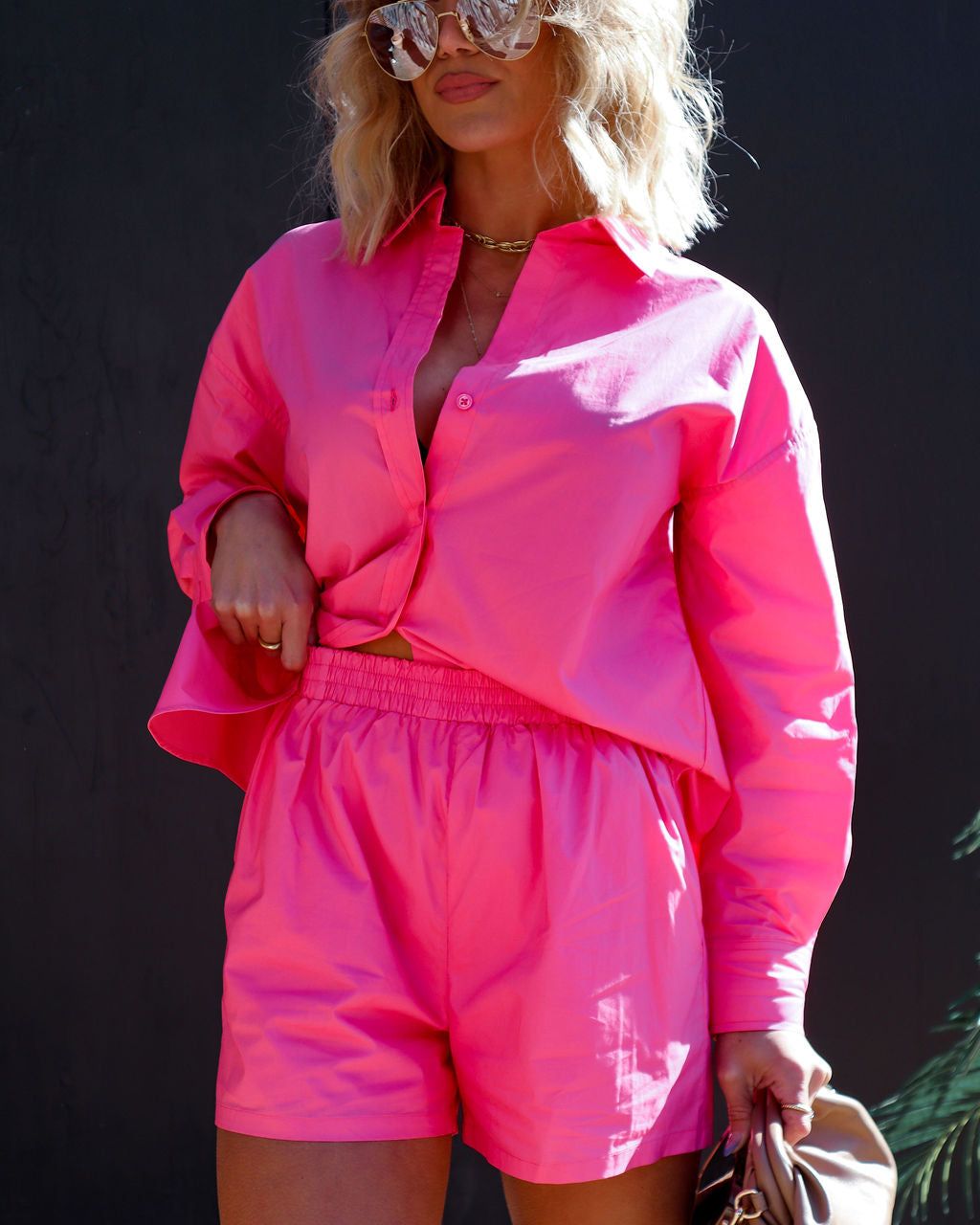 Infinity Cotton Pocketed Shorts - Hot Pink - FINAL SALE sold by Vici product image thumbnail 2