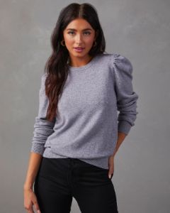 Claudelle Puff Sleeve Knit Sweater sold by Vici