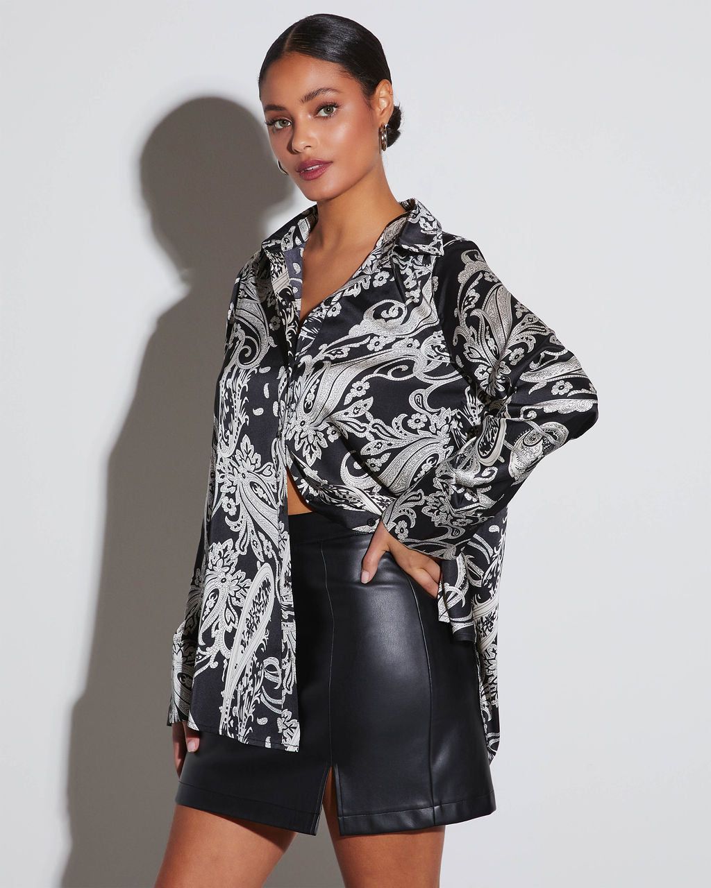 Cairo Printed Button Down Blouse sold by Vici product image thumbnail 2